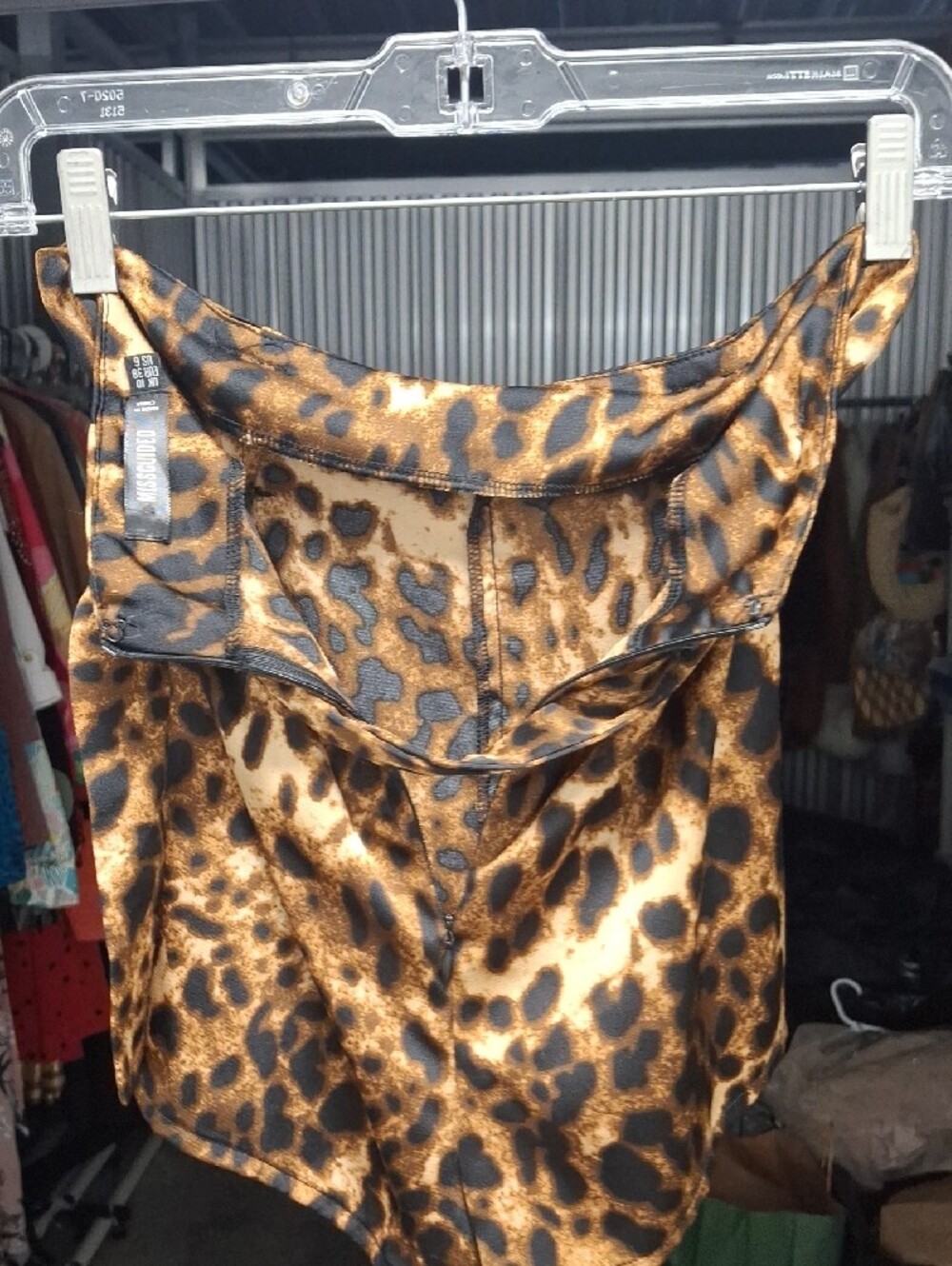 Leopard Print Women's Blazer Jacket - Tan/Black - Picture 4 of 9